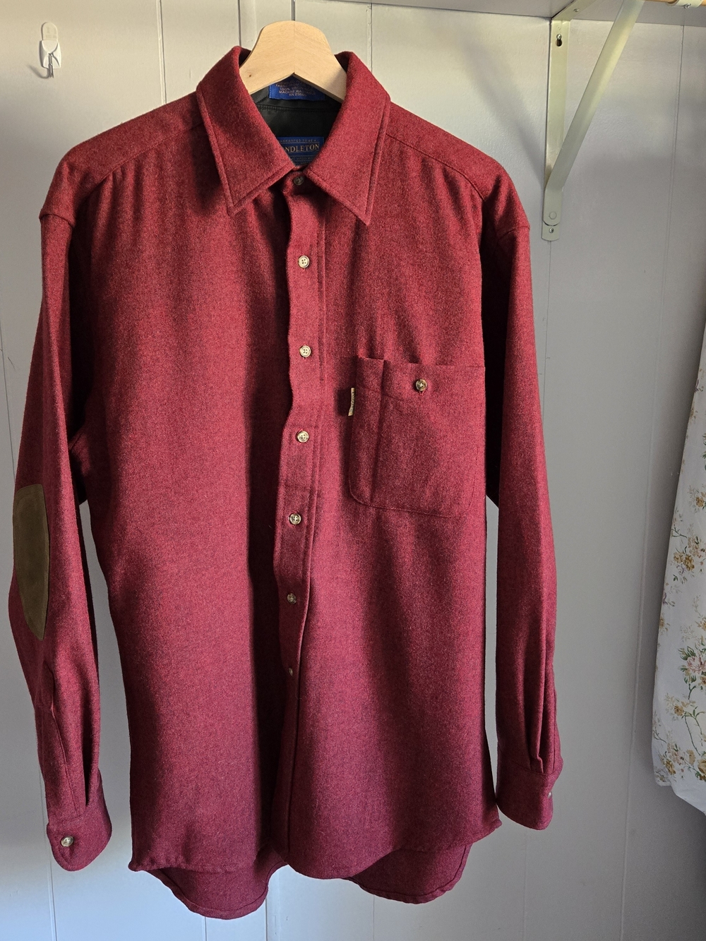 Pendleton Men’s Red Wool Button-Up Shirt